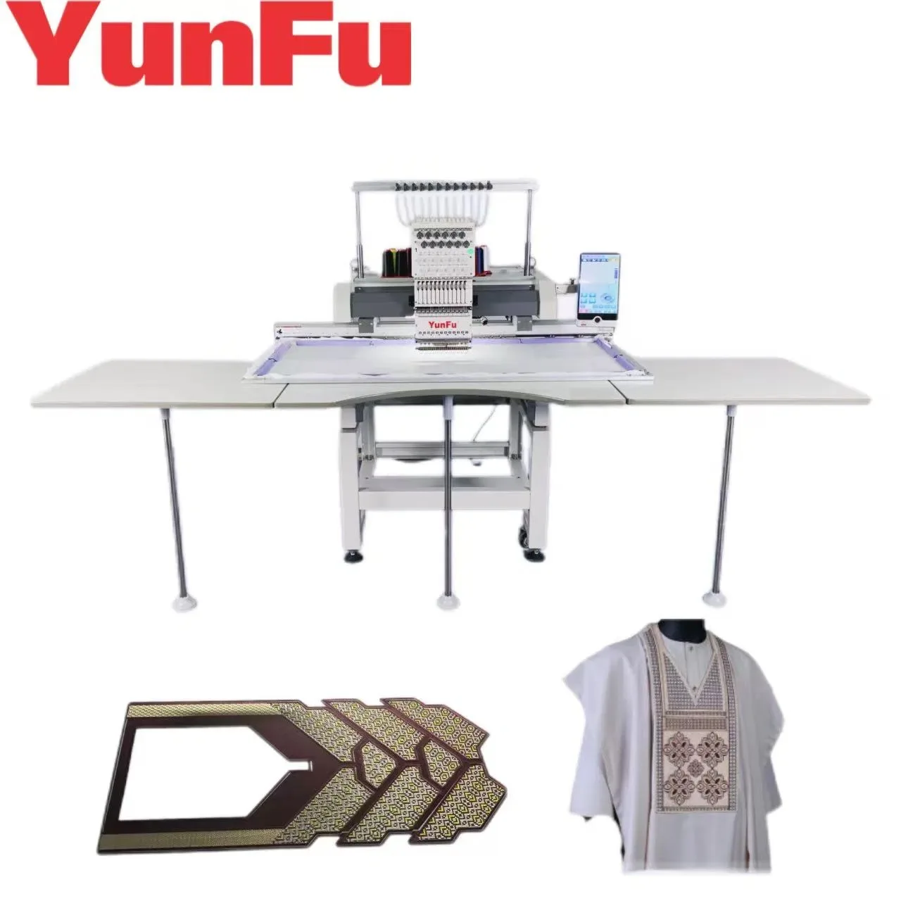 Large Area 500*1200mm Yunfu Computer Embroidery Machine Single Head Tajima