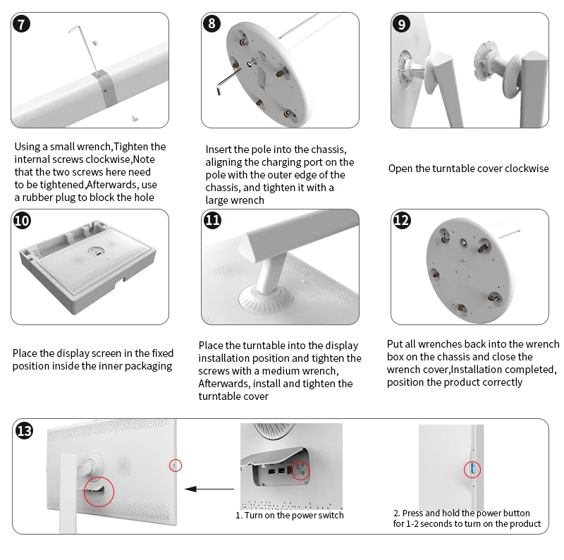 حامل تلفزيون متابعة بي موديرنو 32 بوصة أندرويد 12 حامل تلفزيون ذكي محمول متابعة مني شاشة تعمل باللمس مع كاميرا 500 وات