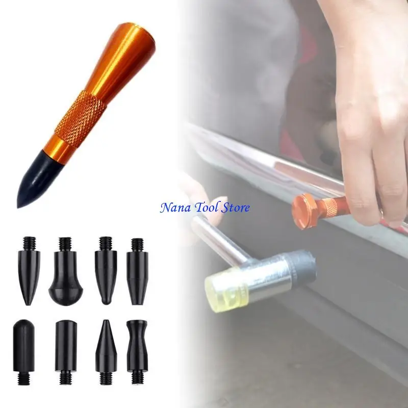 31GJ 9pcs Down Pen Tools Car Tap Down Body Panel Dent Removal Repair Hand Tools Auto Maintenance Tool