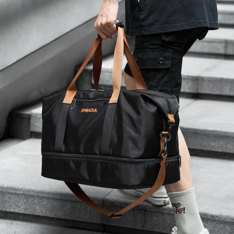 Large capacity travel bag men's handbag men's luggage travel bag light storage sports fitness bag