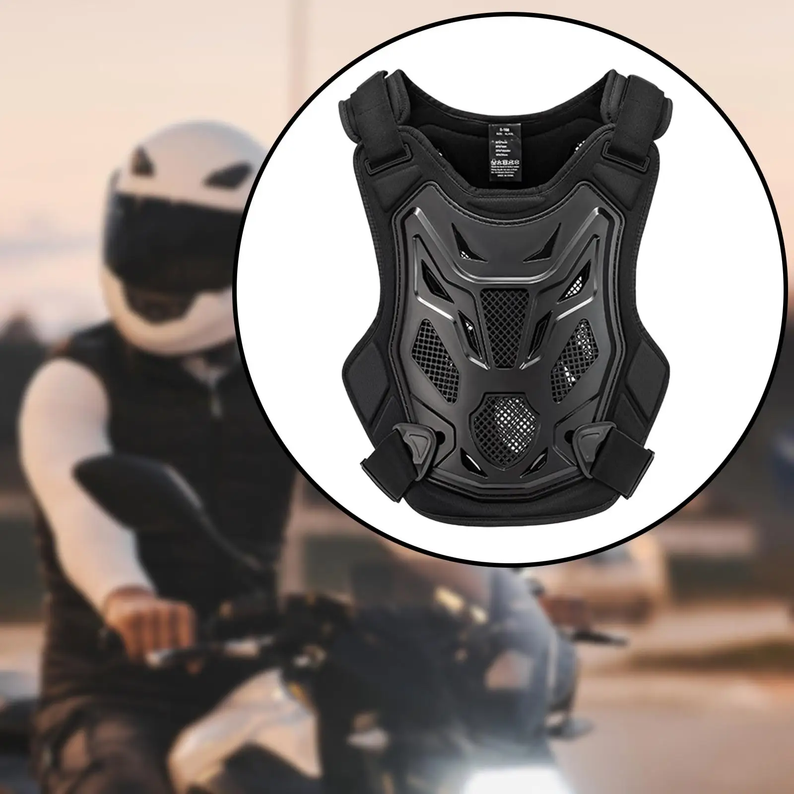 

Motorcycle Chest Protector Adjustable Vest Men Women Impact Resistant for Cycling Motocross Motorbike