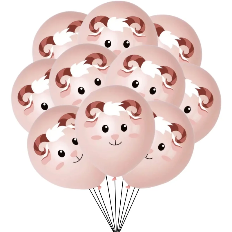10/30 Stück 12 Zoll Bauernhoftier Luftballons Latexballons Helium für Kinder Bauernhof Geburtstagsfeier Babyparty Cowboy Party Dekor – Detail 10