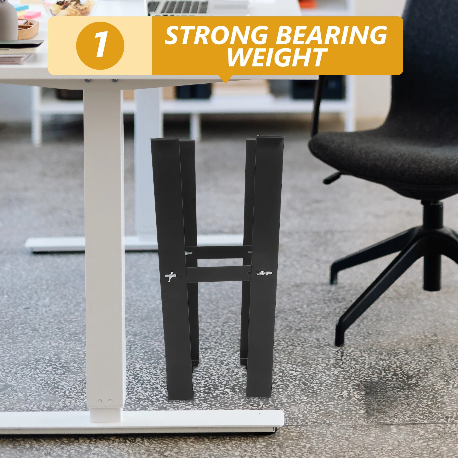 

1Set Adjustable Computer Case Bracket Carbon Steel Durable Under Desk Pc Holder Stable Solid Strong Bearing Weight