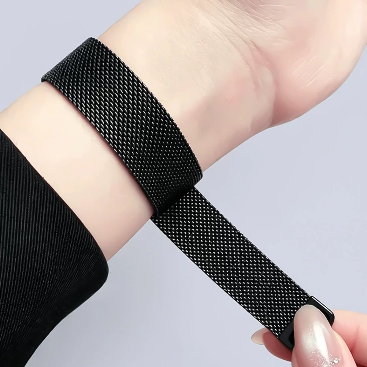 Magnetic Milanese Loop Strap for Google Fitbit Air Wristband Stainless Steel Adjustable Fitness Watch Band Multiple Colors