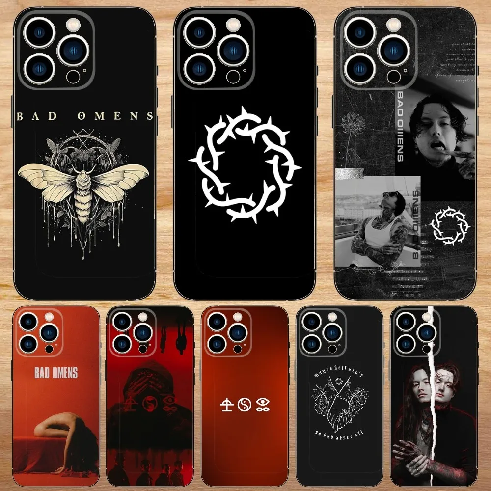 Band B-Bad O-Omens Phone Case For iPhone15,14,13,12,11,Pro,Max,Plus,Mini,X,XS,XR,8,7,6,S,Plus,SE Soft Black Case