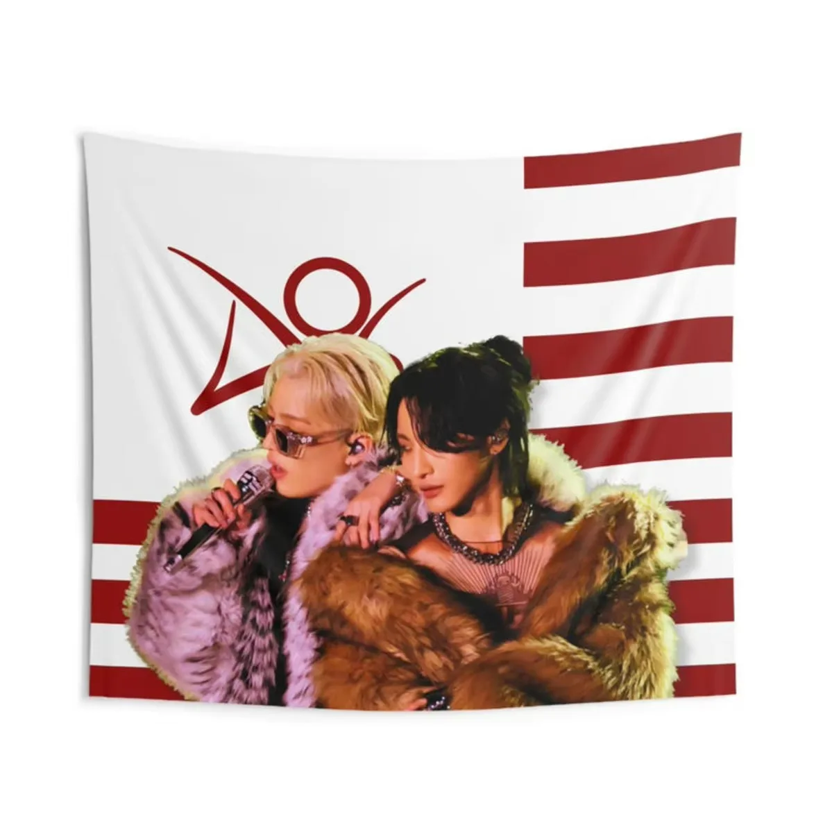 A-ATEEZ M-Matz Hongjoong Seonghwa Flag Banner, Kpop Ship Ao3 Fan Wall Hanging for Bedroom Dorm Room Decor Gift