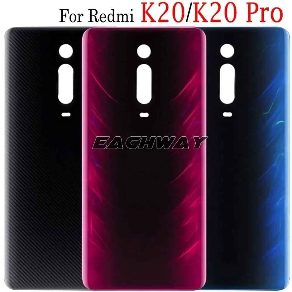 New Glass For Redmi K20 Battery Cover Back Glass Panel Rear Door Case For Xiaomi Mi 9T Back Cover 9T Pro Cover With Adhesive