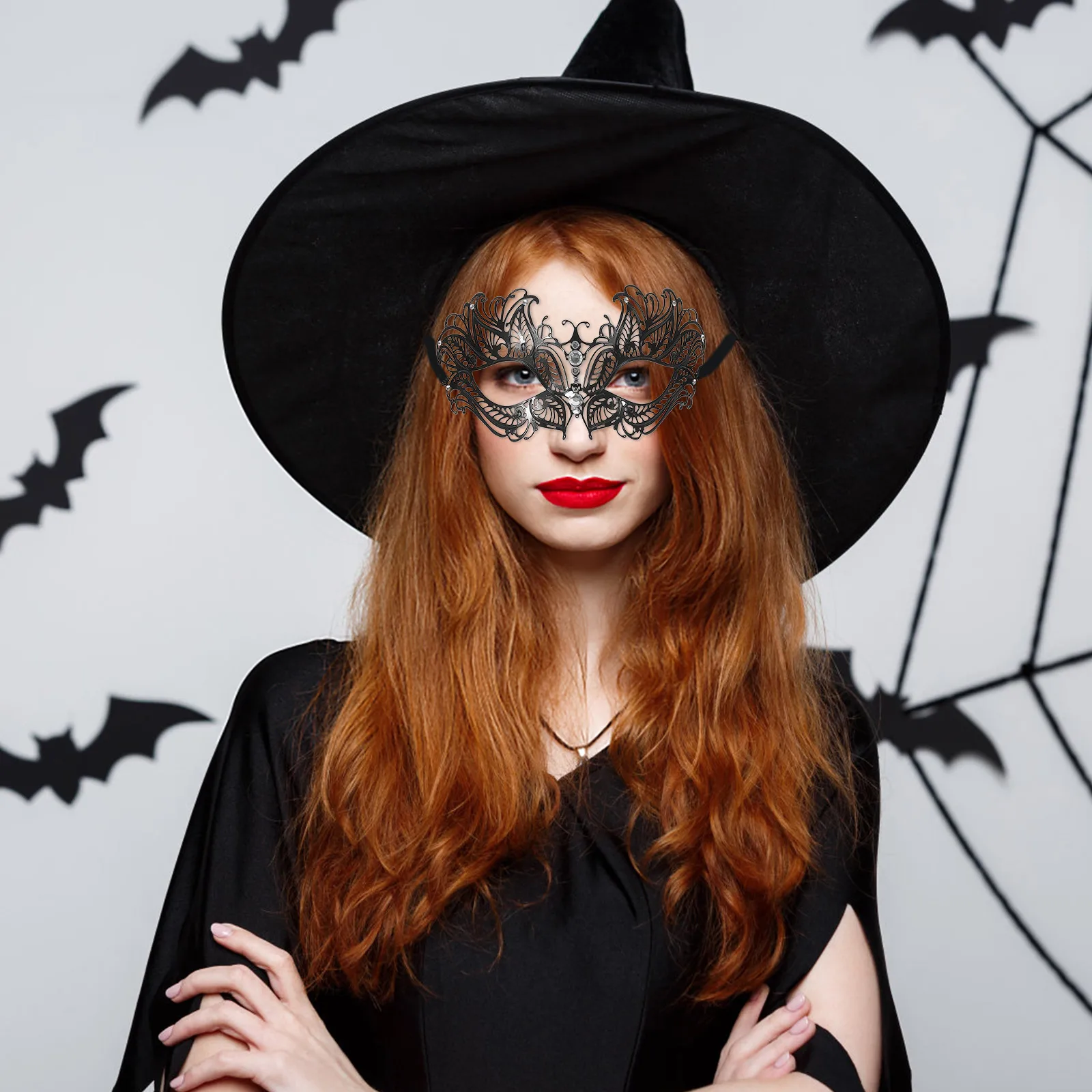 

Masquerade Masks Face Black Eye Mask Set Metal Masks for Women Party Carnival Halloween Lace Masquerade Mask For Women