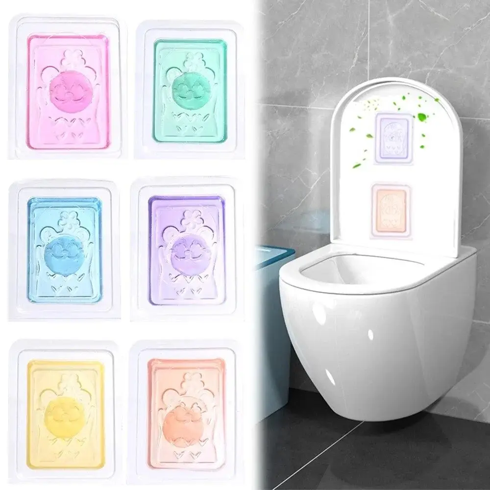 5pcs Gel Aromatherapy Gel Solid Fresher Toilet Solid Deodorant Cream Lasting Cat Pattern Cat Pattern Freshener Bathroom
