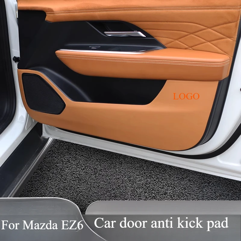 

For Mazda 6e EZ6 4Pcs Car Door Anti-Kick Pad Leather Front and Rear Doors Panel Protective Stickers Anti-Dirty Mat Accessories