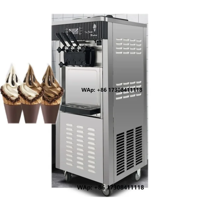Ice cream machine compressor gear pump 3 flavor soft ice cream machine price large capacity ice cream machine
