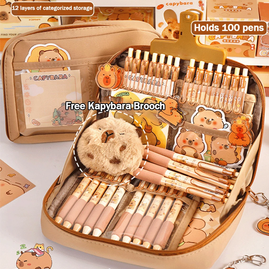 1pc carino astuccio di grande capacità bello classificazione multifunzionale custodia di cancelleria regalo