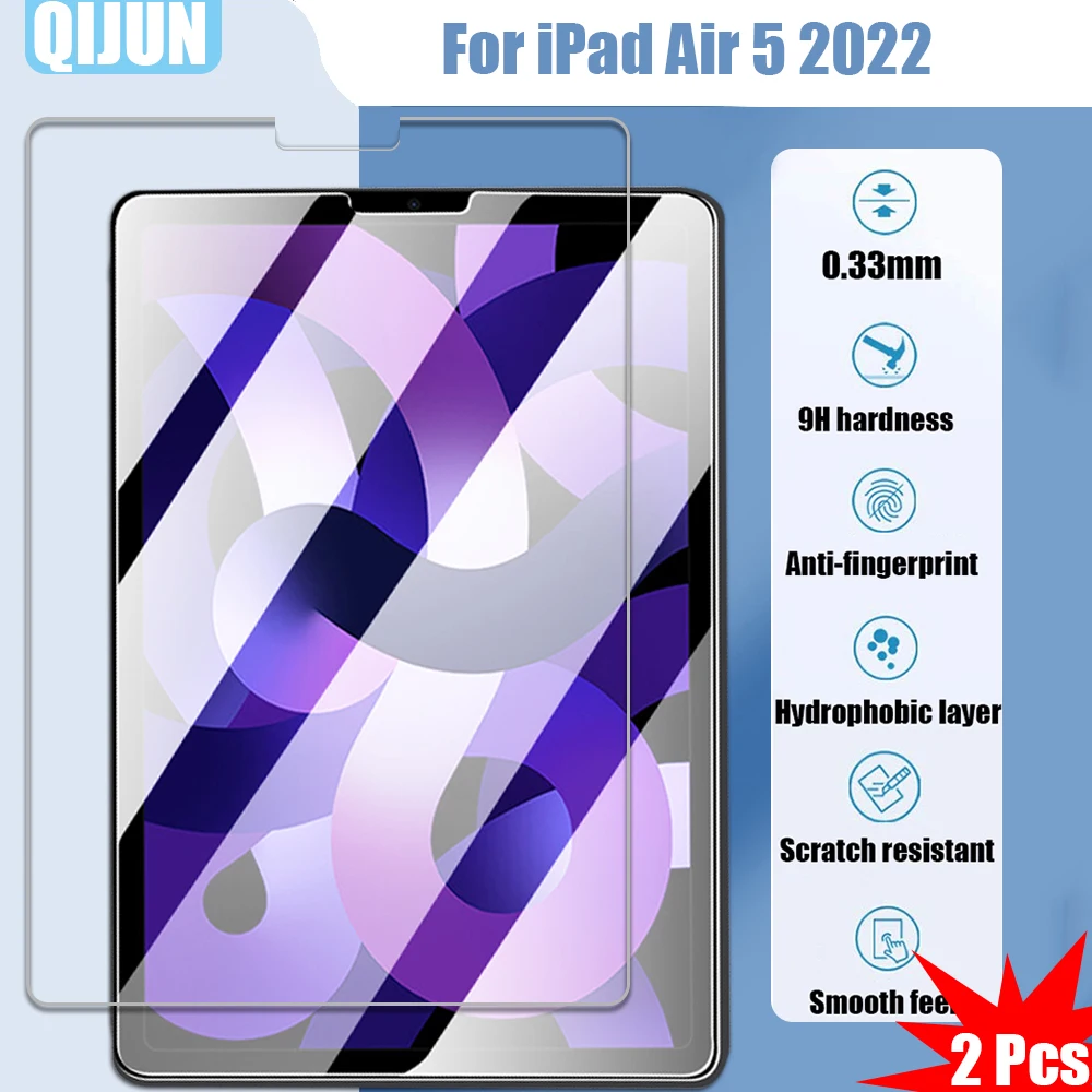 

Tablet Tempered glass film For iPad Air 5 2022 10.9“ Air4 Explosion proof and scratch resistant waterpro 2 Pcs A2588 A2589 A2591