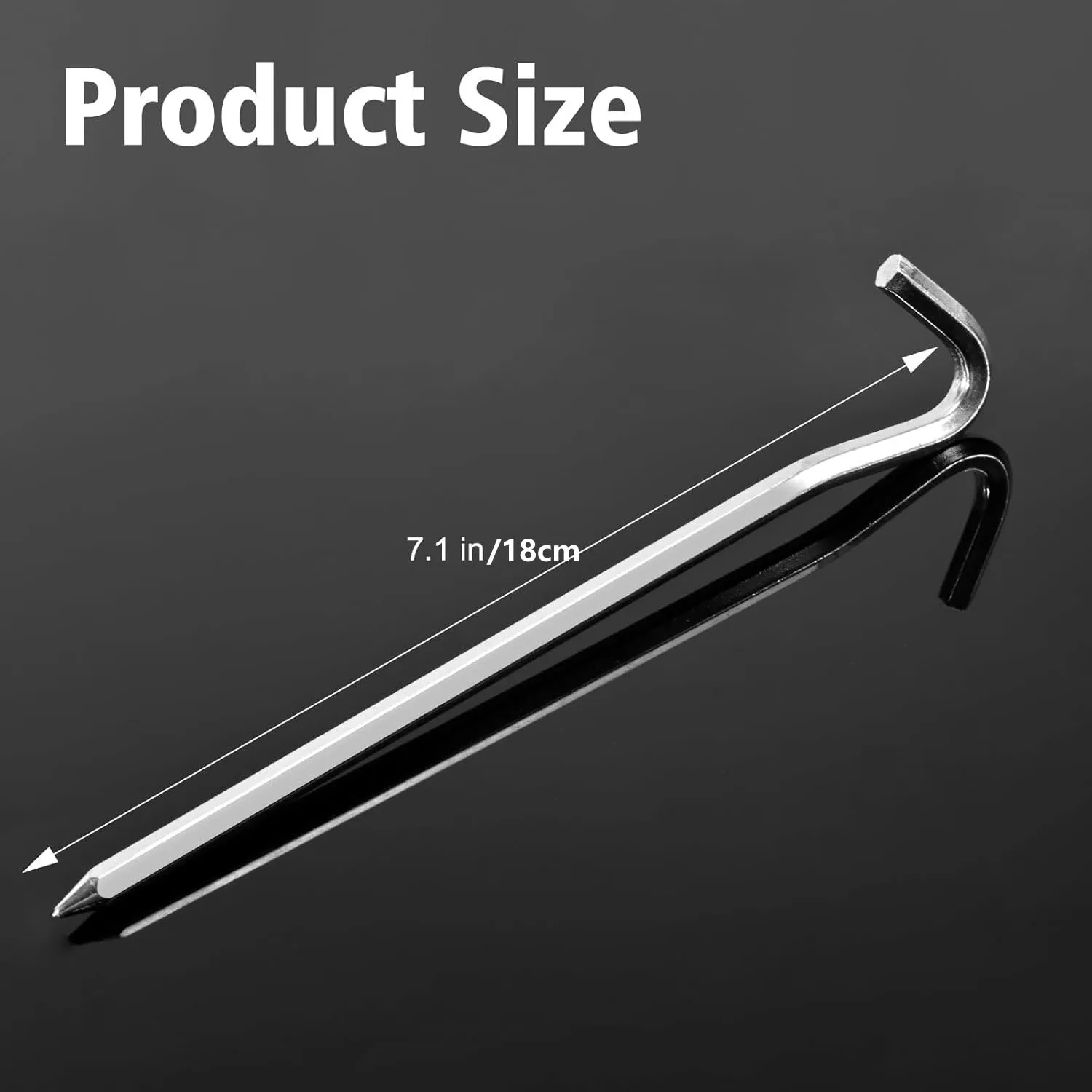 Leichte Zeltheringe, 5er/10er-Set, 18cm Aluminiumlegierung, Campingzelt-Zubehör – Detail 1
