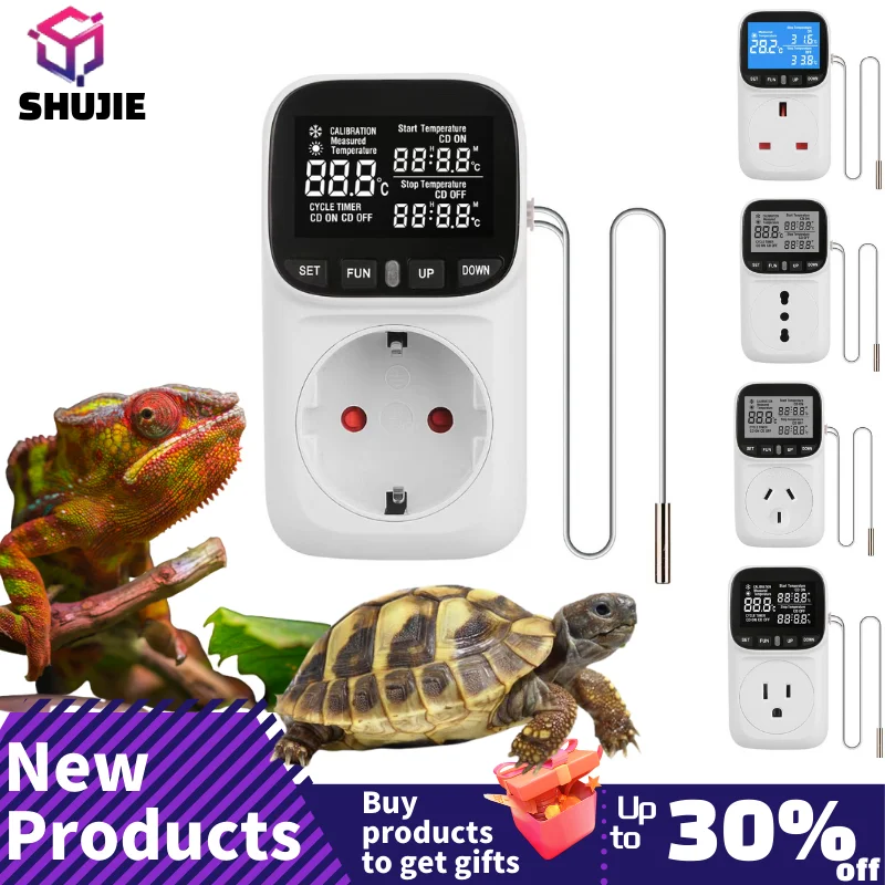 Digital Waterproof Temperature Controller Microcomputer Thermostat for Aquarium Reptile NTC Sensor