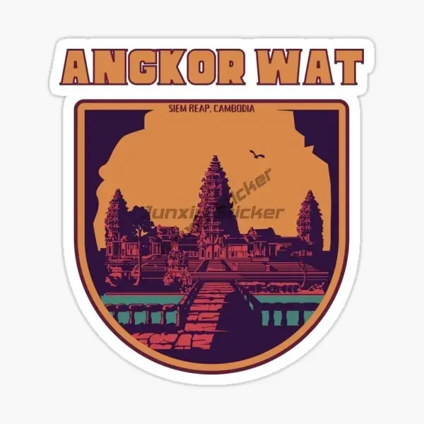 علم كمبوديا ملصق إبداعي لتزيين الثلاجة جدار نافذة السيارة شاحنة فان التخييم الوفير دراجة نارية صائق