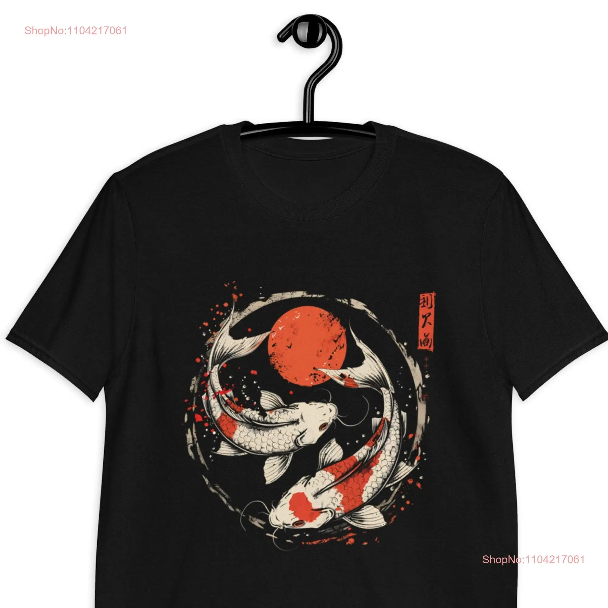 Koi Carp T Shirt Japan Streetwear Retro Vintage  long or short sleeves