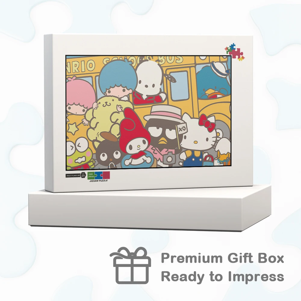 Sanrio Characters Pochacco Jigsaw Puzzles Take a Ride on the Sanrio School Bus Games and Puzzles Educational Toys Paper Puzzles