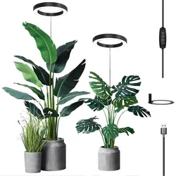 Plant Grow Light LED Growing Lamp Full Spectrum for Indoor Plants Height Adjustable Auto Timer 5V Idea for Small Plant Light