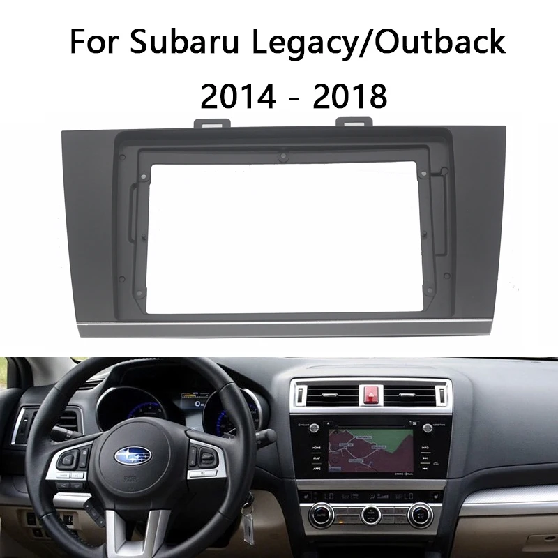 Android Car Radio Frame Kit For Subaru Legacy Outback 2014-2018 Auto Stereo Center Console Holder Fascia Trim Bezel Faceplate