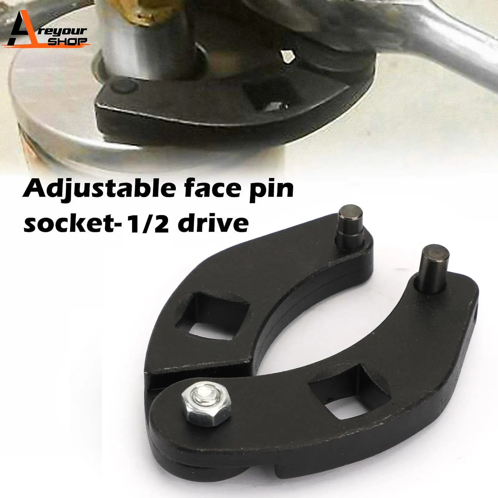 Areyourshop Adjustable Gland Nut Wrench 7463 Small Pin Spanner Tools for Hydraulic For Cylinders Car Auto Parts Nut Wrench