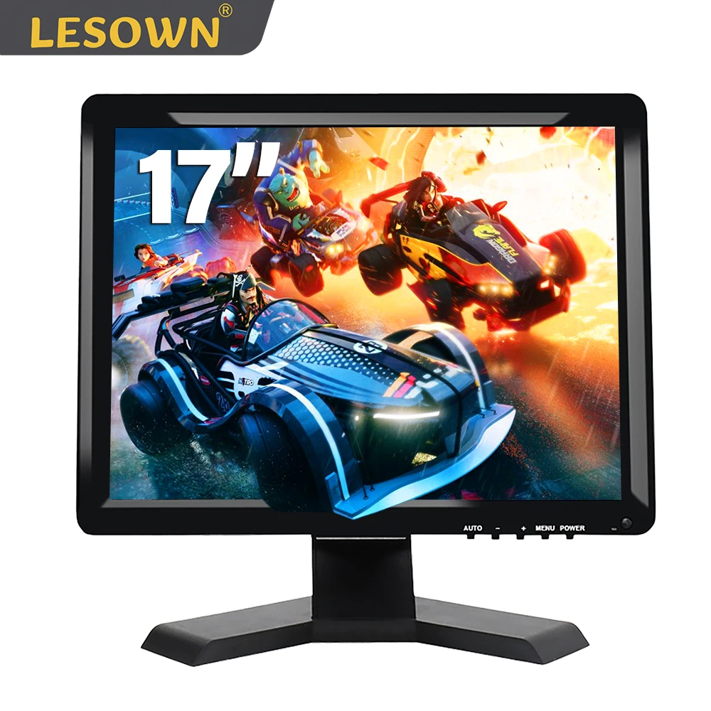 LESOWN 17 inch 1280x800 LCD Monitor IPS Wide Screen High Resolution Touch VGA USB Interface Wall-Mounted Computer Display