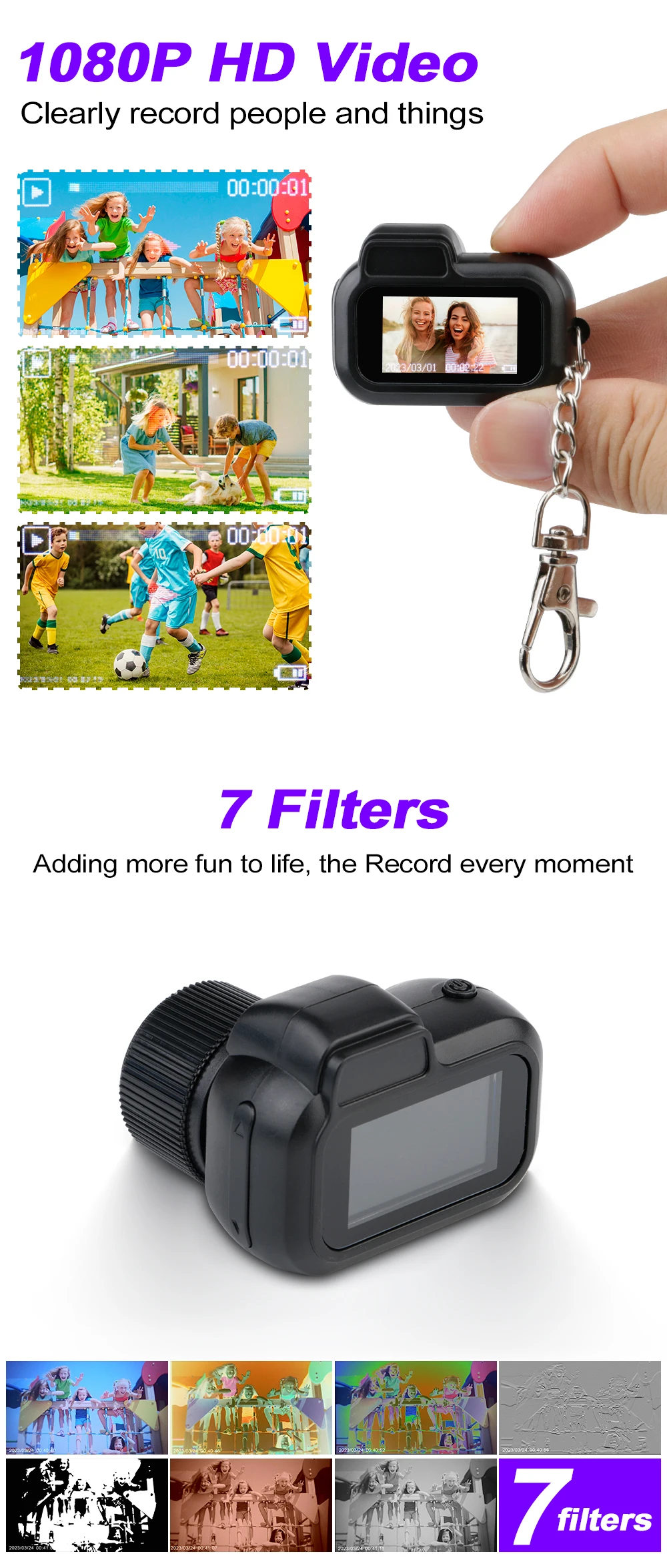 Mini Retro Camera for Kids 1080P HD Video Recording With 0.96 Inch Screen Portable Vintage Style Digital Camera Gift Y3000 Y2000