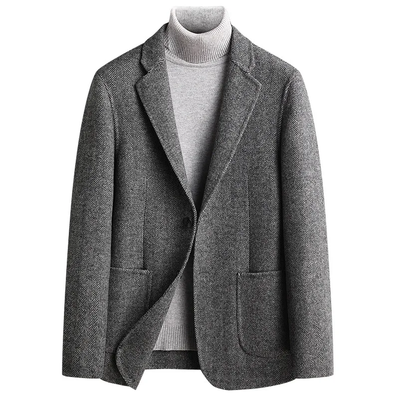 

MRMT 2024 Brand New Handmade Double-Sided Wool Men's Suit Herringbone Wool Suit Casual Large Suit Men's Coat Men's Coat