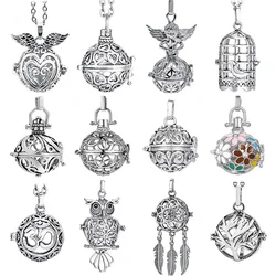 Chime Music Pregnancy Mexico Angel Ball Caller Aromatherapy Necklace Vintage Punk Essential Oil Diffuser Locket Necklace