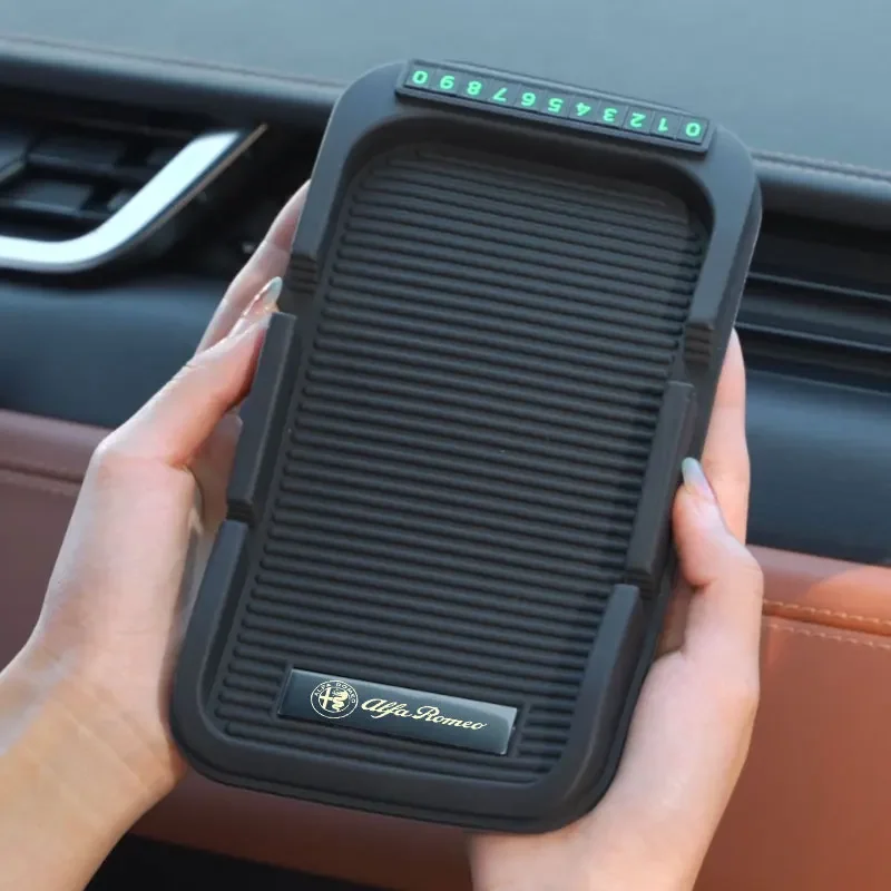 

Car Non-Slip Mat Anti-Slip Slide-Proof Pad Dash Phone Holder For Alfa Romeo giulietta 159 mito giulia stelvio 147 Accessories