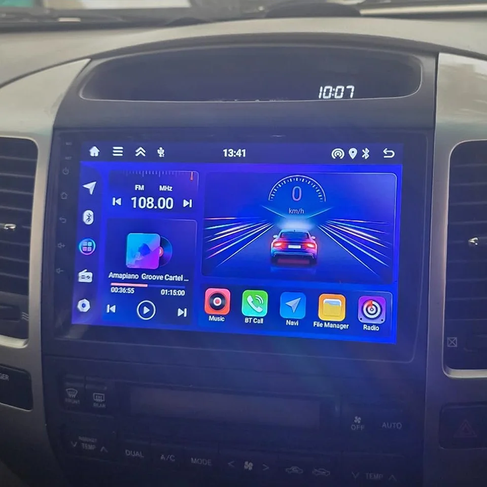 8Core Android 14 8G+128G For Toyota Prado 120 2002 - 2009 Car Gps Navi Monitor Music Video Audio Head Unit CarPlay 4G Lte WiFi