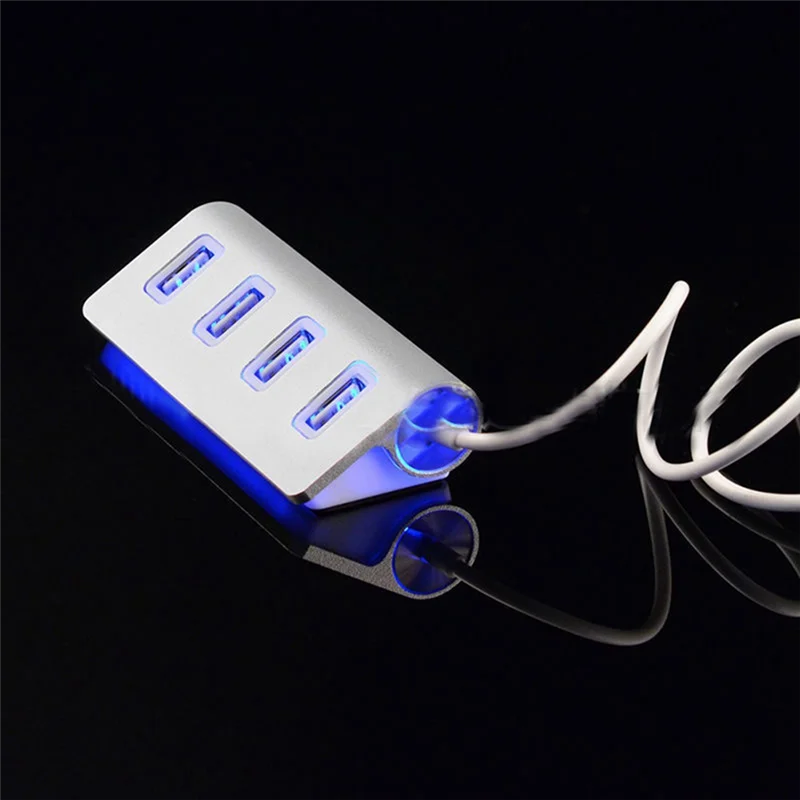 رائعة صغيرة 4 ميناء USB 2.0 محور الفاصل عالية السرعة محول الطاقة USB HUB USB HUB الفاصل لأجهزة الكمبيوتر المحمول سطح المكتب جهاز كمبيوتر شخصي