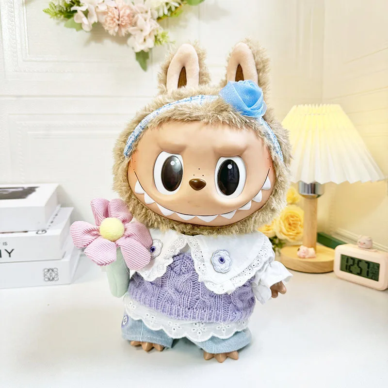 Only Selling Clothes Labubu38cm Baby Cloth Cute Dress Set Third Generation Enamel Doll Replacement Kawaii Doll Clothes Gift Girl