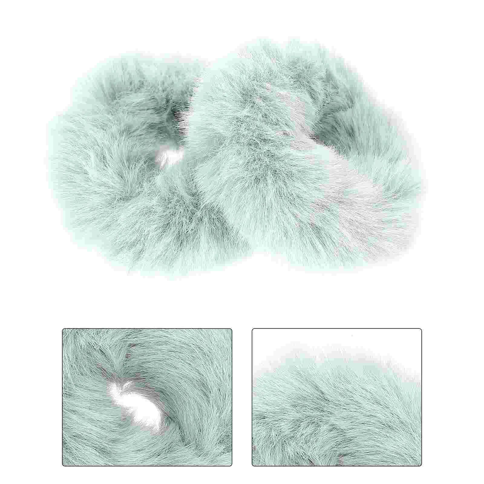 

Hair Ribbon Plush Headband Barrettes Elastic Ponytail Holder Headgear Fluff Fur