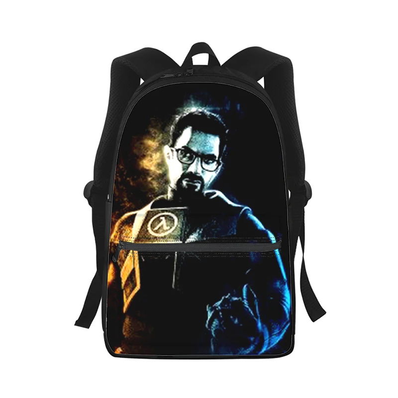 Imagem -04 - Half Life hl Jogo para Mulheres dos Homens Mochila Impressão 3d Moda Estudante Bolsa de Escola Portátil Mochila Crianças Viagem Bolsa de Ombro