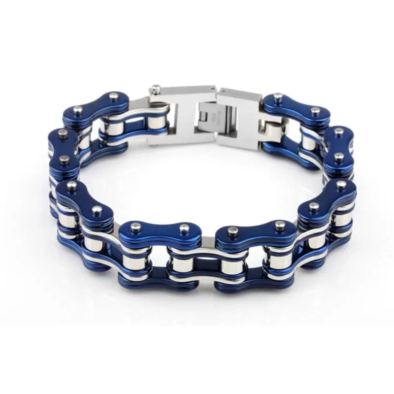 

Bicycle Bracelets for Men Stainless Steel Big Chain Hip Hop Statement Bangle Jewelry Gifts for Male Accessories
