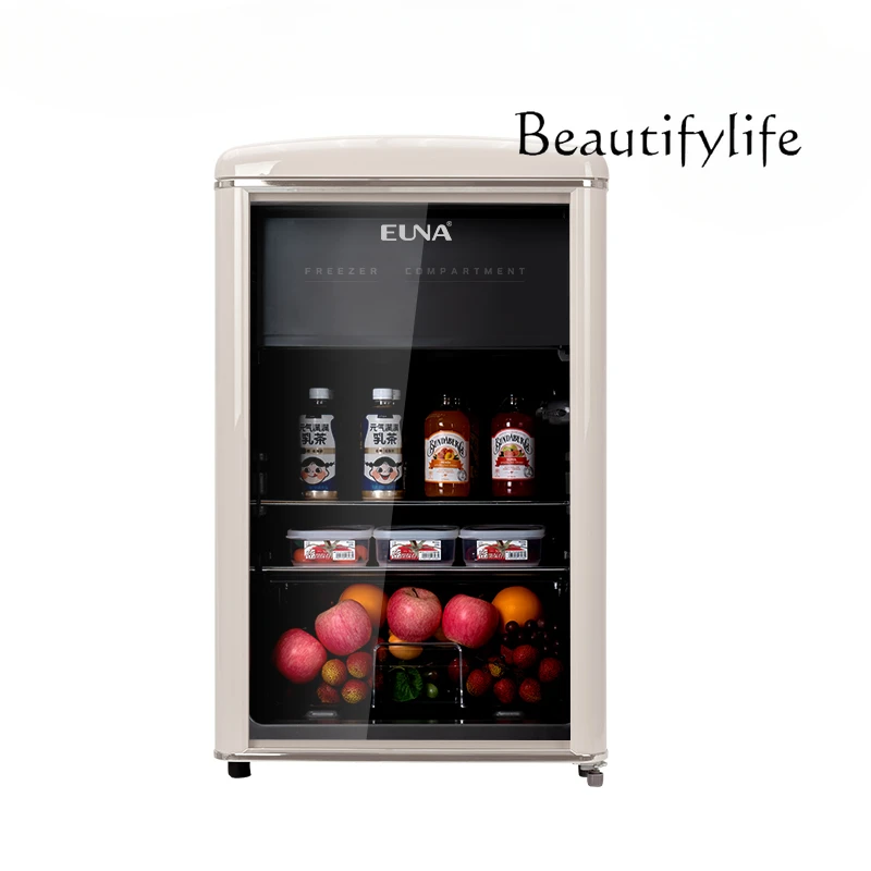 

Small ice bar, small refrigerator, transparent door, living room, refrigerator, refrigerated beverage cabinet, household small