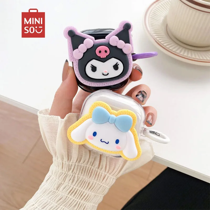 For 2023 Galaxy Buds FE Case Cute Kuromi Earphone Case For Samsung Buds 2 Live Pro Wreless Headset Protection Cover With Hook