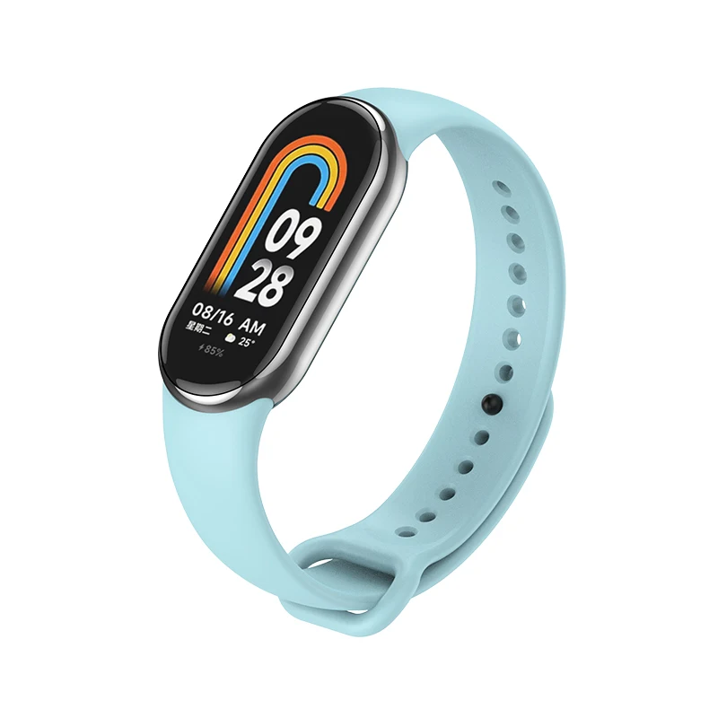 Siliconen bandje voor Xiaomi Mi Band 9 8 bandje NFC sport rubberen armband polsbandje Pulseira Correa Xiaomi Smart Band 10 accessoires
