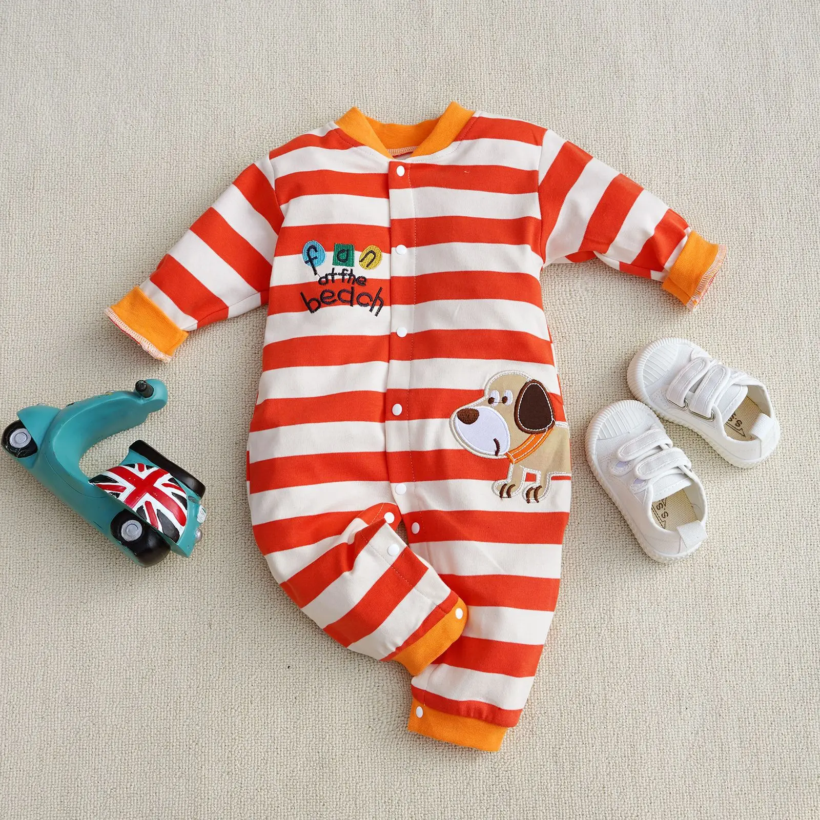 

Newborn Baby Jumpsuit 0-12Months Spring Clothing Long Sleeved Infant Onesie Cotton cartoon Baby Boy Rompers Toddler Costume
