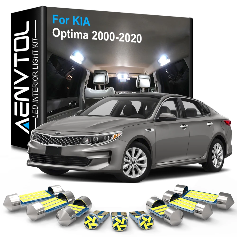 AENVTOL-Kit d'éclairage intérieur LED Canbus pour Kia Optima, accessoires de voiture, 2000-2010, 2011, 2012, 2013, 2014, 2015, 2016, 2017, 2018, 2019, 2020