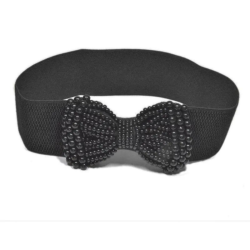 Cinture elastiche con fiocco grande Donne eleganti Cintura laterale larga Abito femminile Cappotto Abbigliamento Decorazione squisita Accessori per cinture