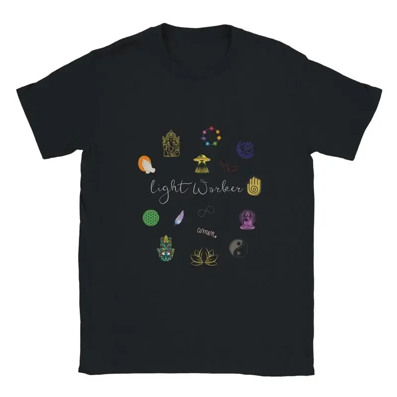 Light Worker cotton t shirt Energy Spiritual clothing Reiki Yoga Energetic Positive gift