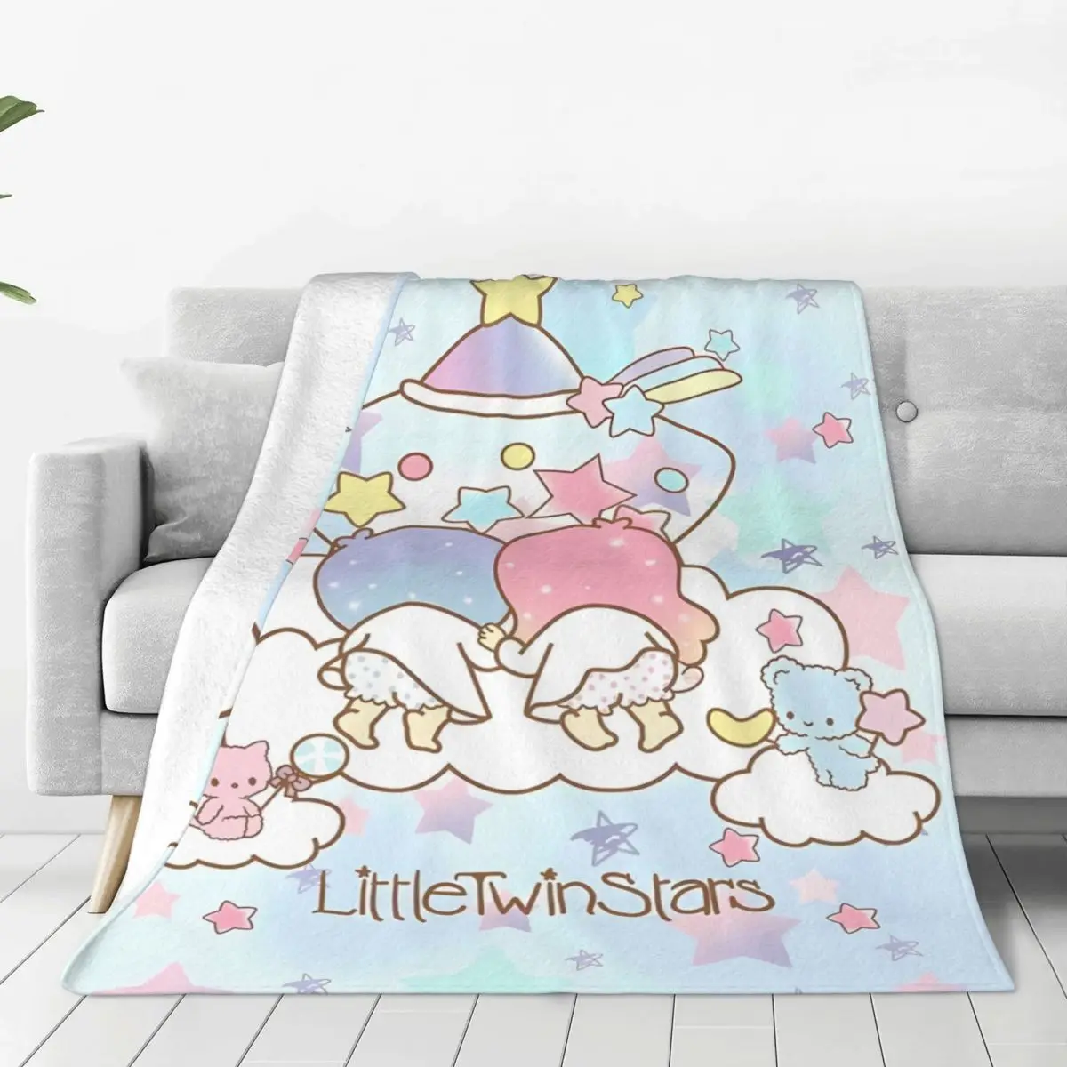 Warm Blanket Camping Little Twin Stars Throw Blanket Flannel Bedspread For Home Decor Street Trend Sofa Bed Cover