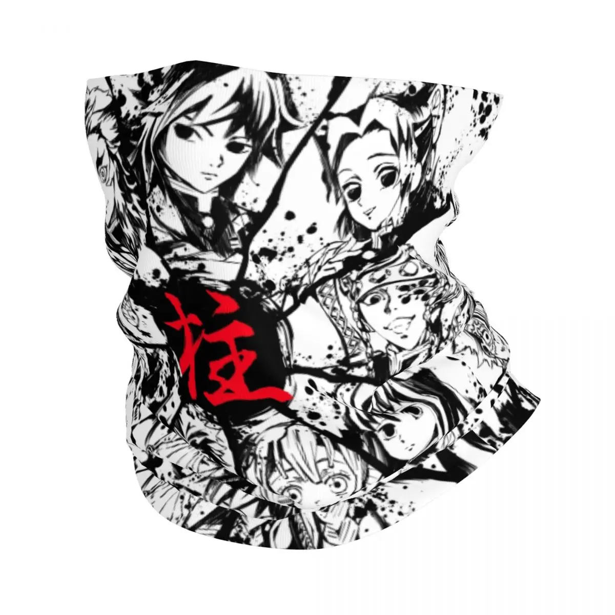 Manga Demon Slayer Bandana Neck Gaiter for Hiking Camping Men Women Wrap Scarf Kimetsu No Yaiba Balaclava Warmer