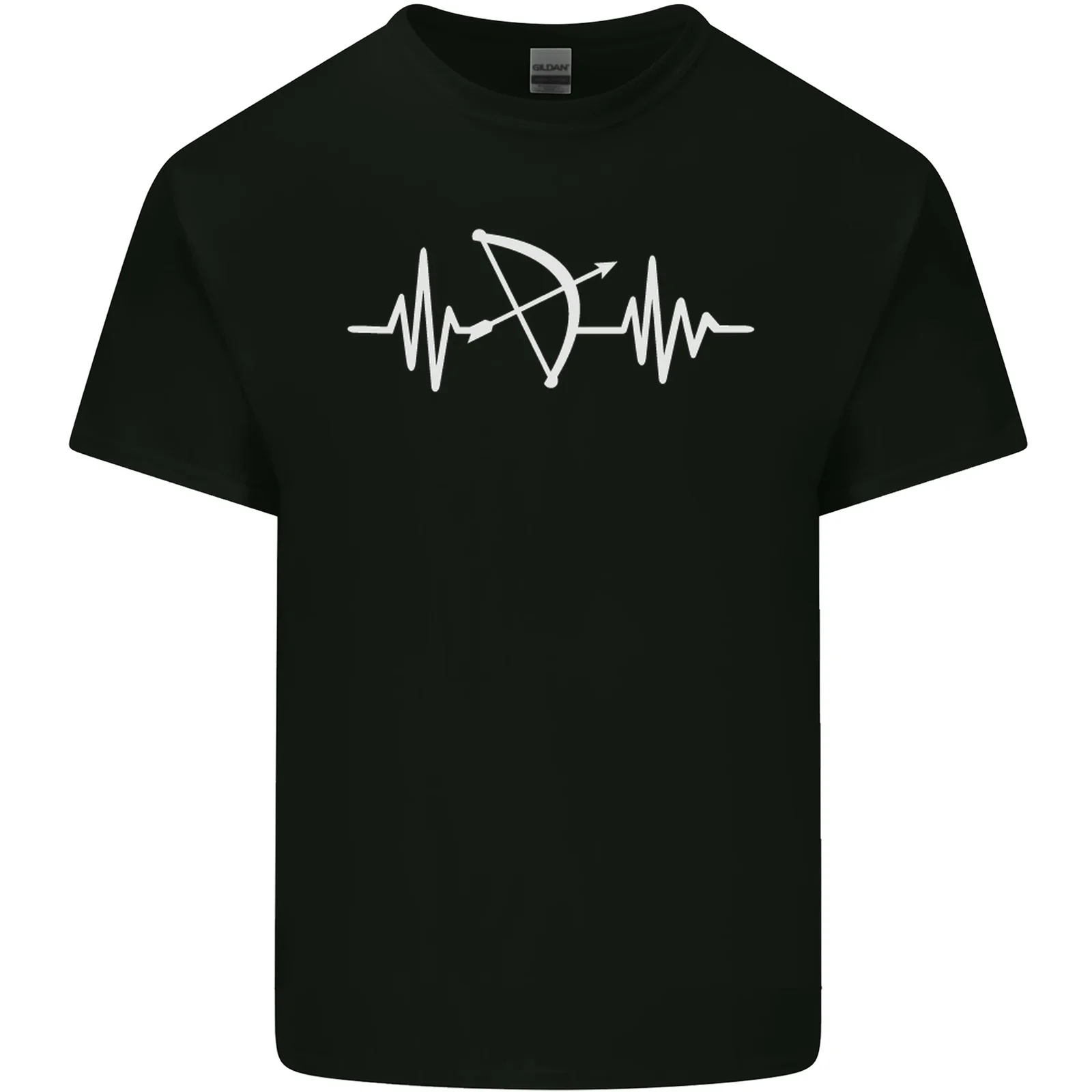 Puls Bogenschießen Bogenschütze Lustig Ekg Herren Baumwolle T-Shirt