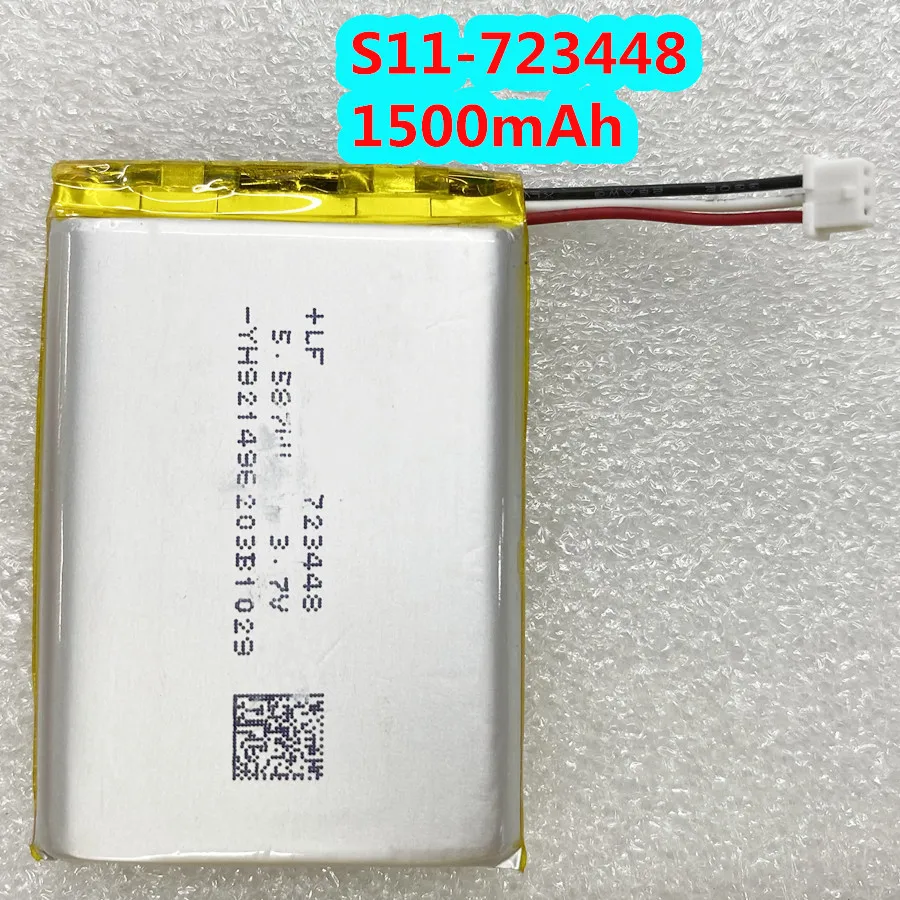 New 3.7V 1500mAh S11-723448 Battery 1ICP8/34/48 803450 With JST 1.25mm 3pin plug Lithium Polymer Rechargeable Li-ion Battery