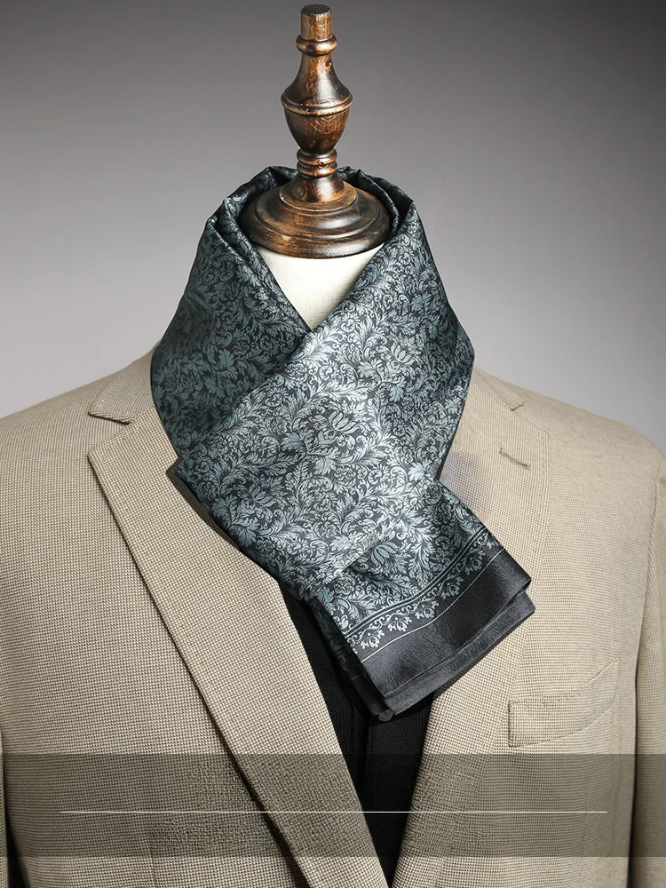 Elegant-foulard-en-soie-pour-homme-style-vintage-a-carreaux-en-satin-pour-l'ete-a-porter-avec-un-costume-longue-echarpe-polyvalente-style-coreen-motif-floral