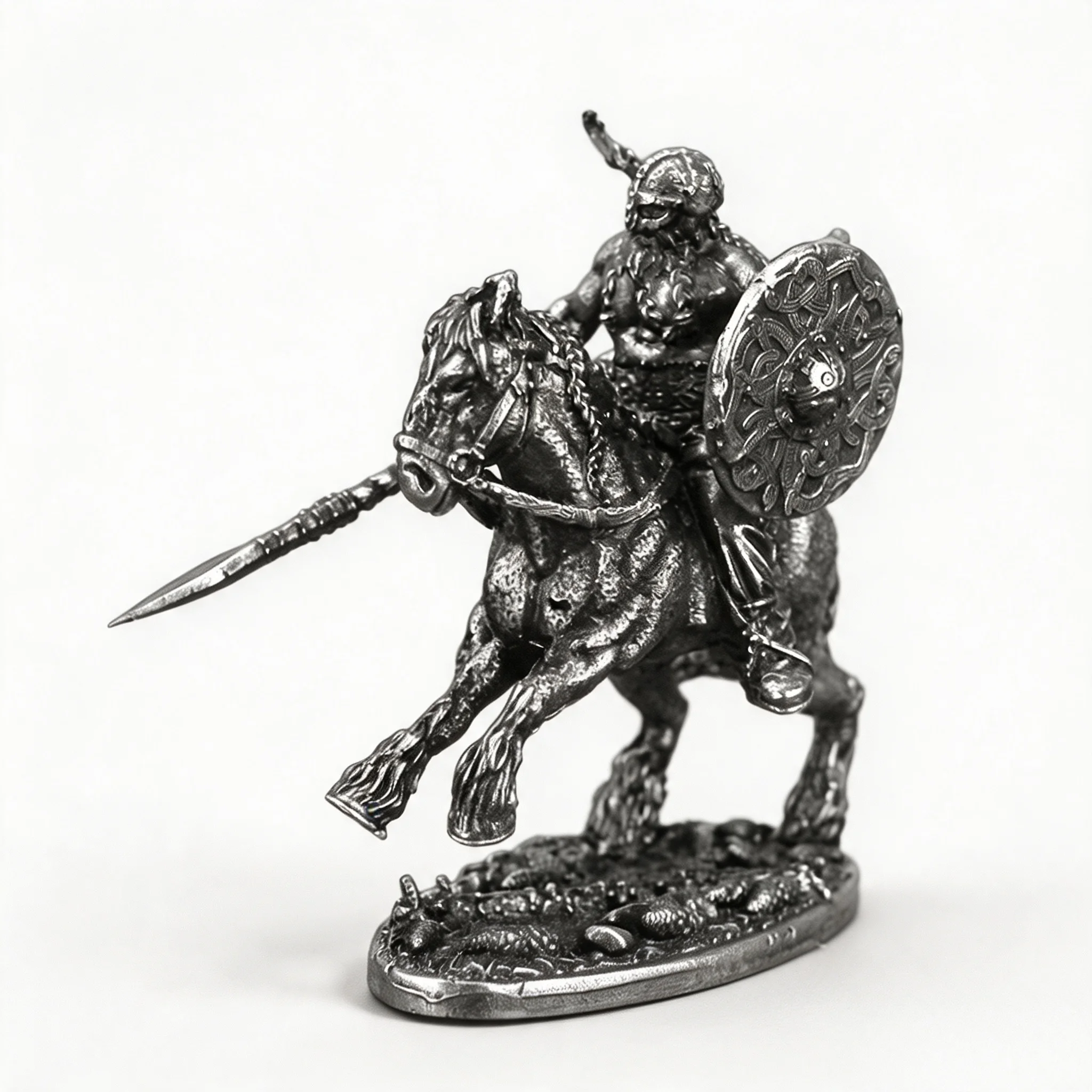 Alloy Cavalry Legion Miniature Figurine, Tabletop Wargame Military Model, Home Display Collectible Gift for Hobbyist