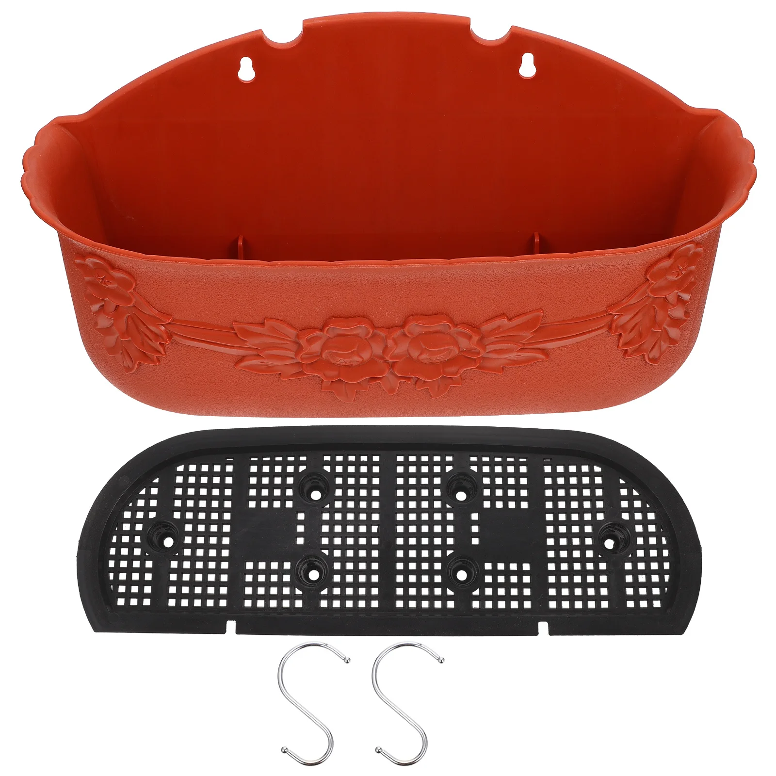 

1Set Hanging Planter Plastic Flower Pot Creative Design Durable Balcony Home Garden Hanging Flowerpot Decorative Plant Container